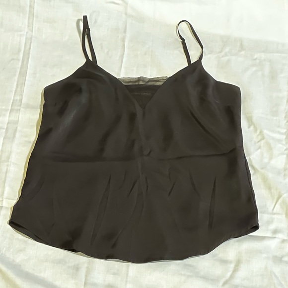 🎉HP🎉 *EUC* RARE Black Silky Camisole w Sheer Insert | Banana Republic | Sz 2P - Picture 7 of 11
